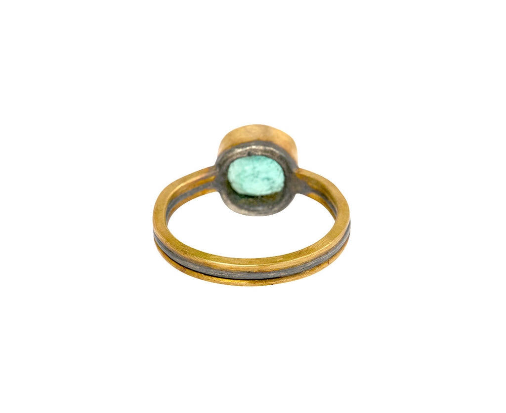 Lovely Cushion Cut Colombian Emerald Ring