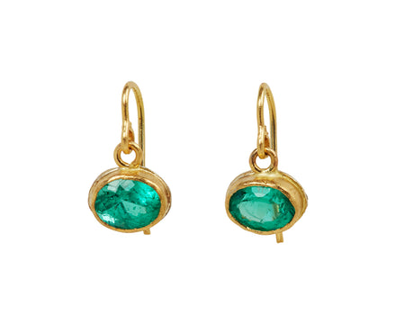 Pretty Oval Colombian Emerald Earrings - TWISTonline 