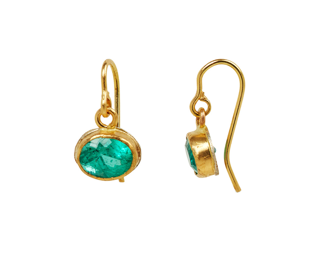 Pretty Oval Colombian Emerald Earrings - TWISTonline 