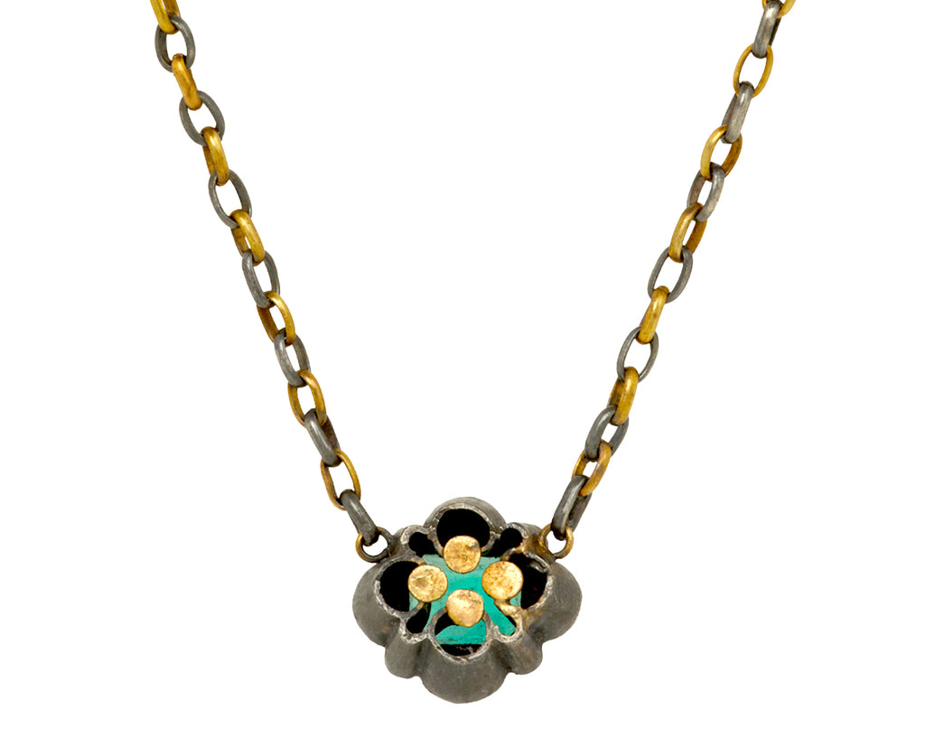 Silver and Lovely Colombian Emerald Pendant Necklace