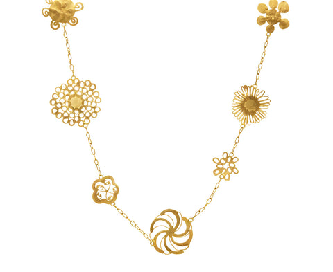 Gold Flowery Erewhon Necklace