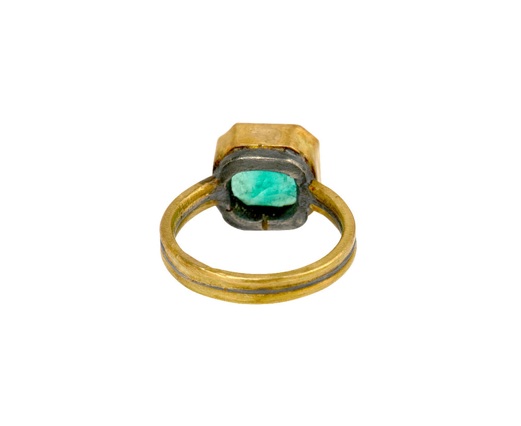 Square Colombian Emerald Ring