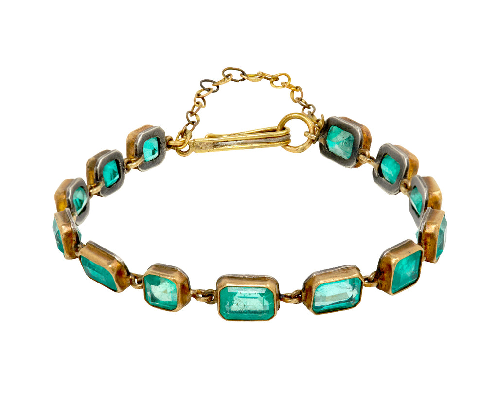 Small Colombian Emerald Chain Bracelet