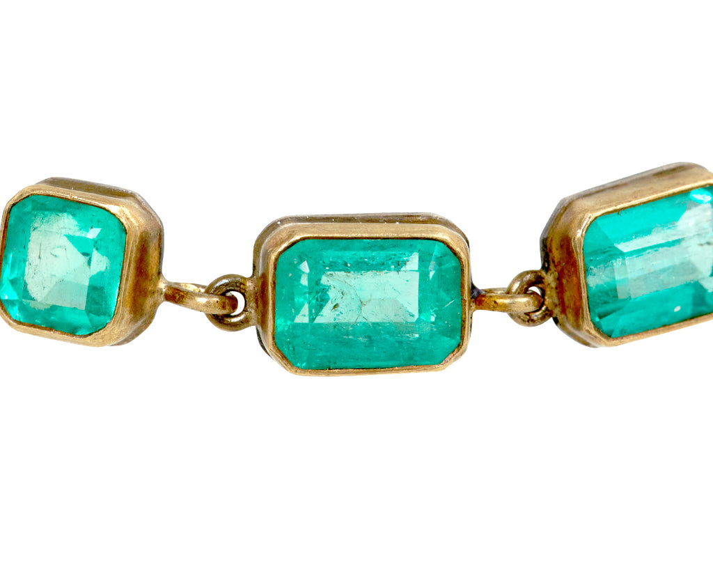 Small Colombian Emerald Chain Bracelet