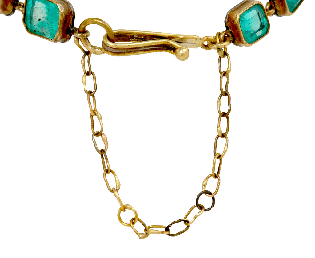 Small Colombian Emerald Chain Bracelet