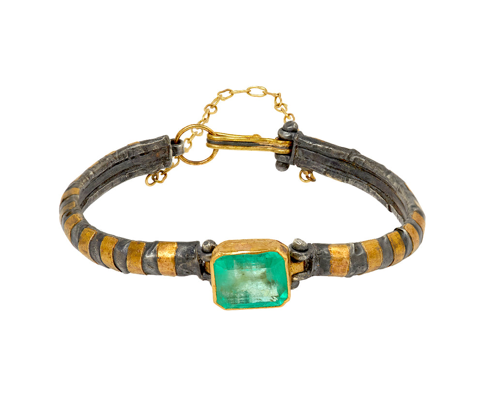Square Cut Colombian Emerald Bracelet