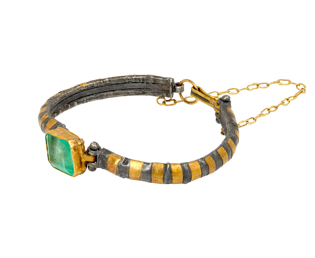 Square Cut Colombian Emerald Bracelet
