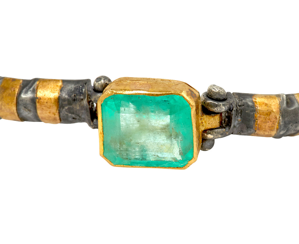 Square Cut Colombian Emerald Bracelet