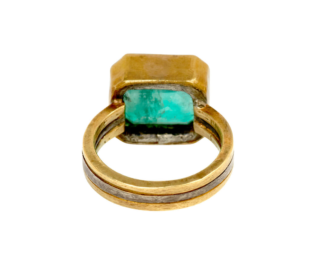 Lovely Rectangular Colombian Emerald Ring - TWISTonline 