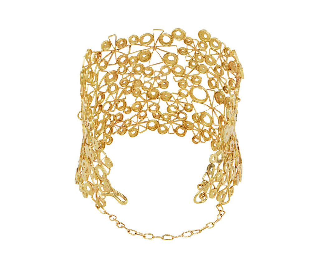 Judy Geib Holes with Discs and Stars Cuff Bracelet Back