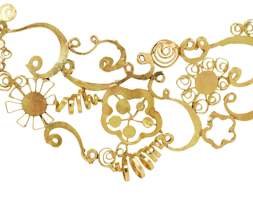 Gold and Aquamarine Karl Howard Necklace