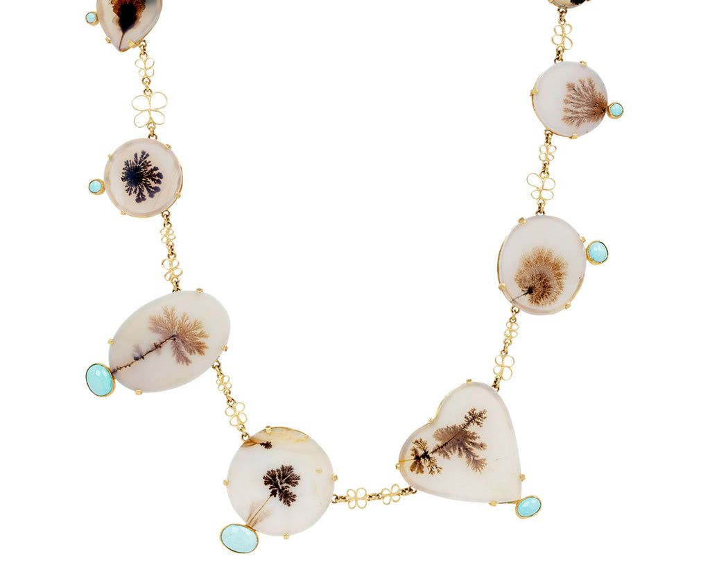 Dendritic Agate and Persian Turquoise Necklace