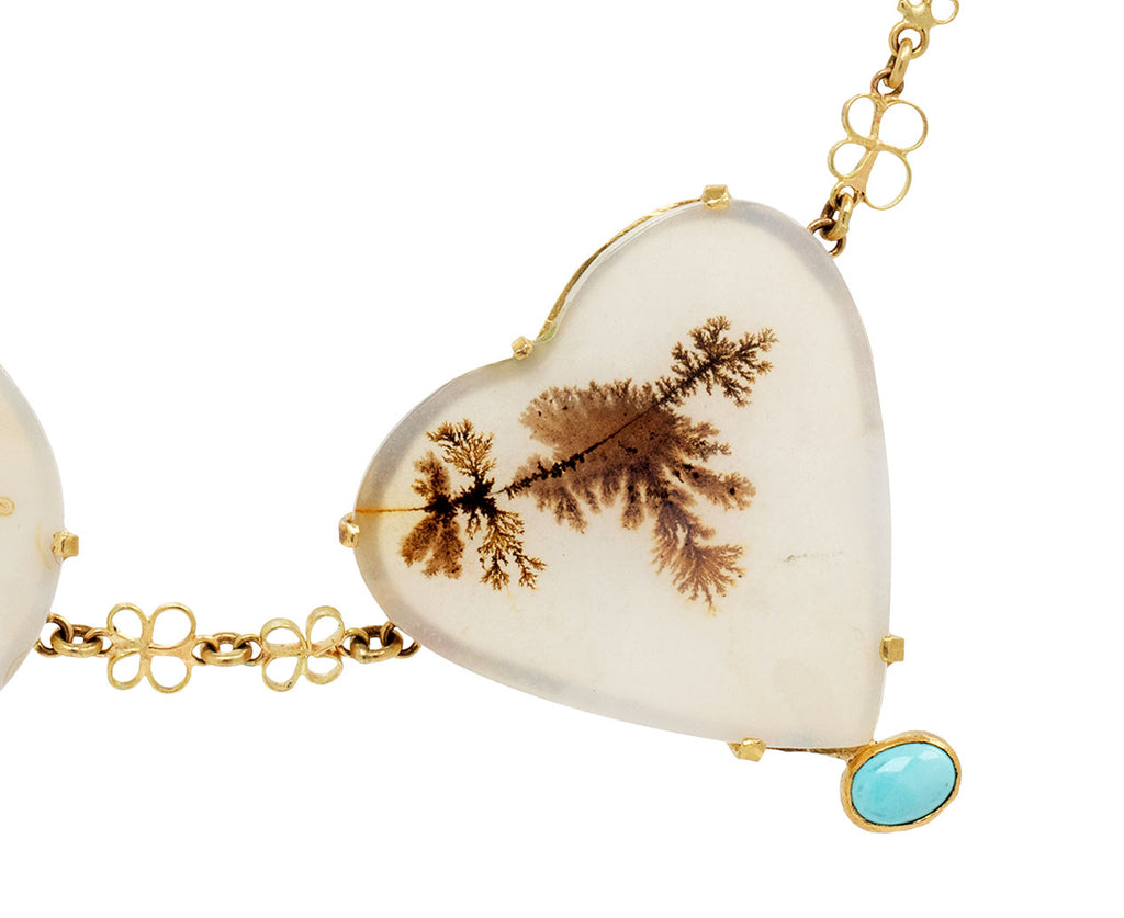 Dendritic Agate and Persian Turquoise Necklace