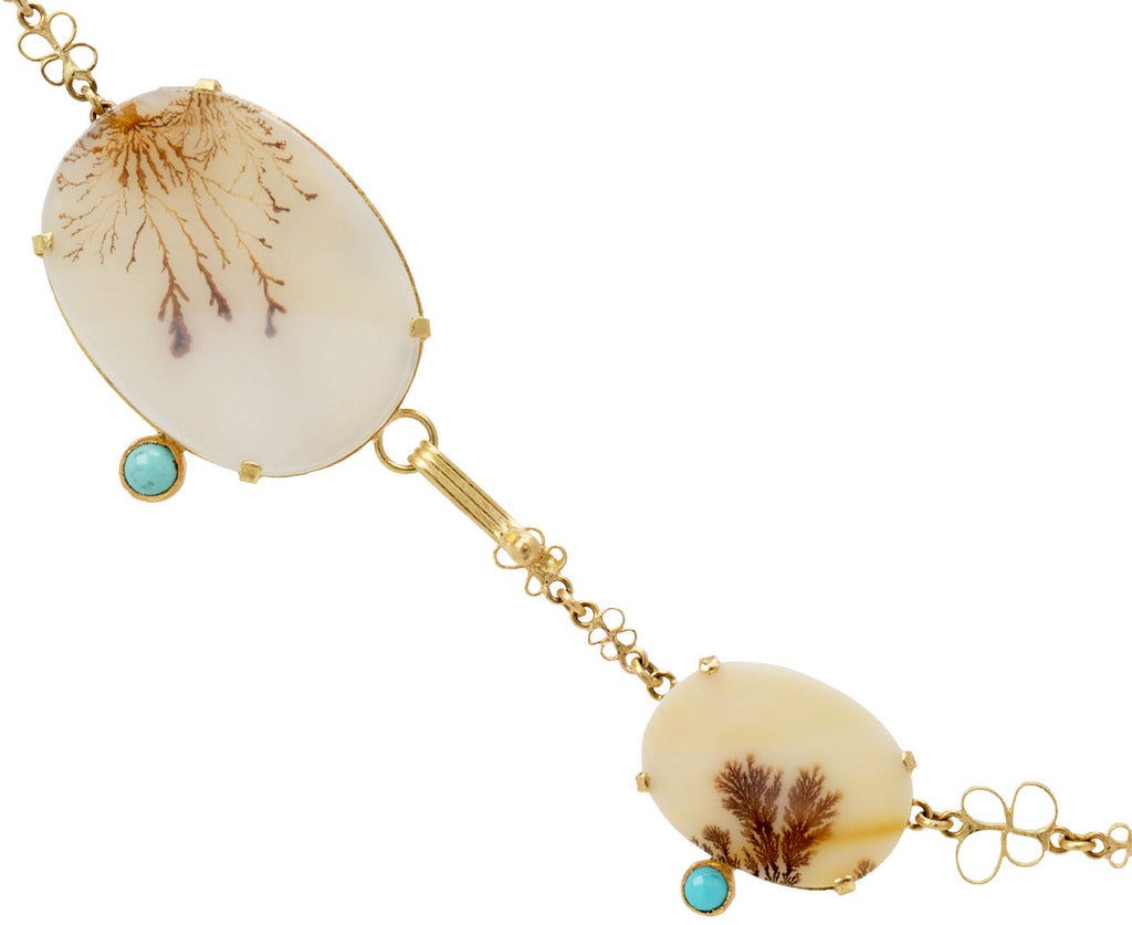 Dendritic Agate and Persian Turquoise Necklace