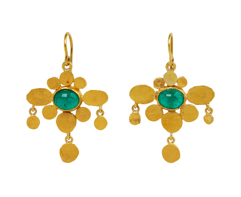 Emerald Medieval Folklorish Earrings - TWISTonline 