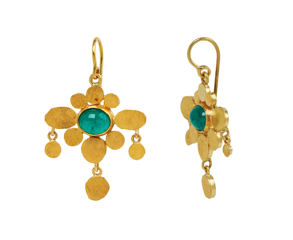 Emerald Medieval Folklorish Earrings - TWISTonline 