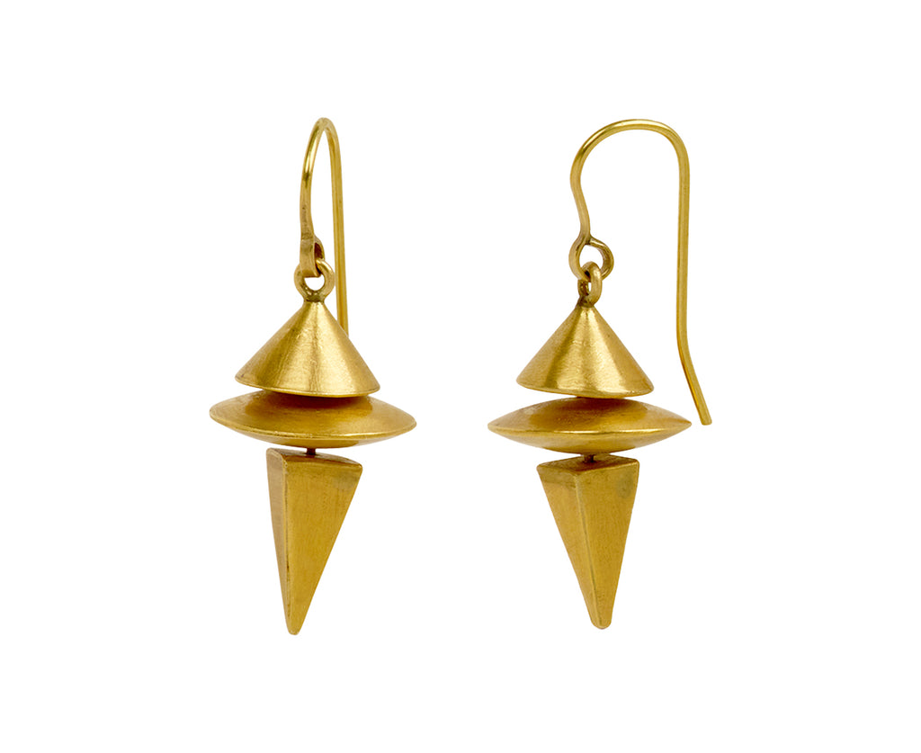 Judy Geib Three Tiered Neo Geo Earrings - side