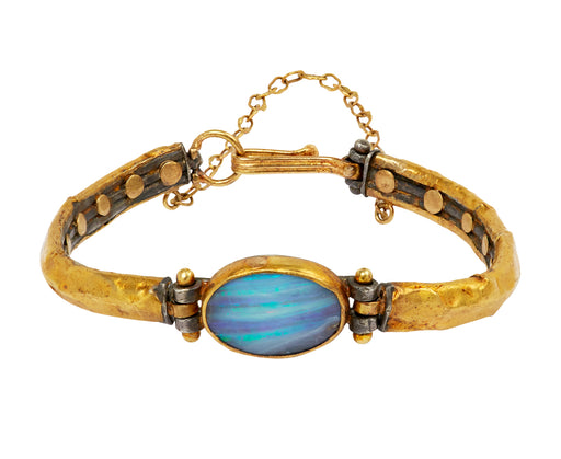 Soft Blue Boulder Opal Bracelet - TWISTonline 