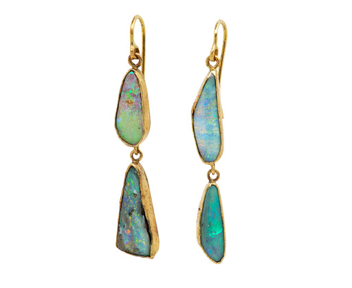 Long Lingering Opal Earrings