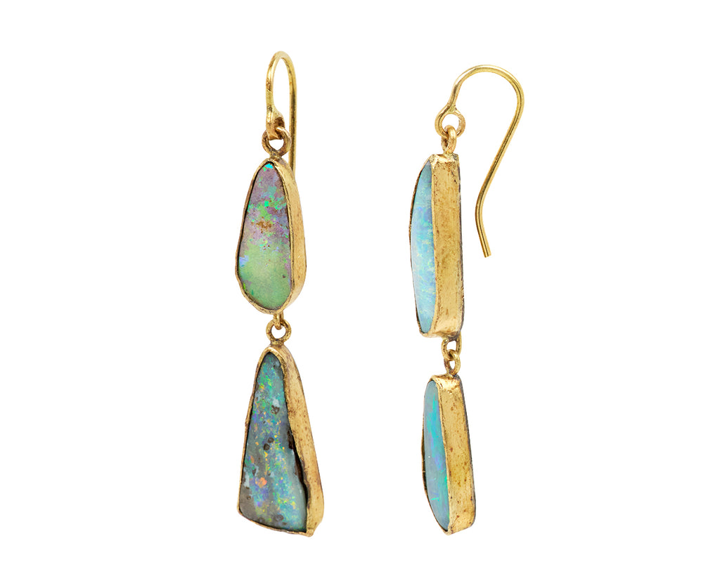 Long Lingering Opal Earrings