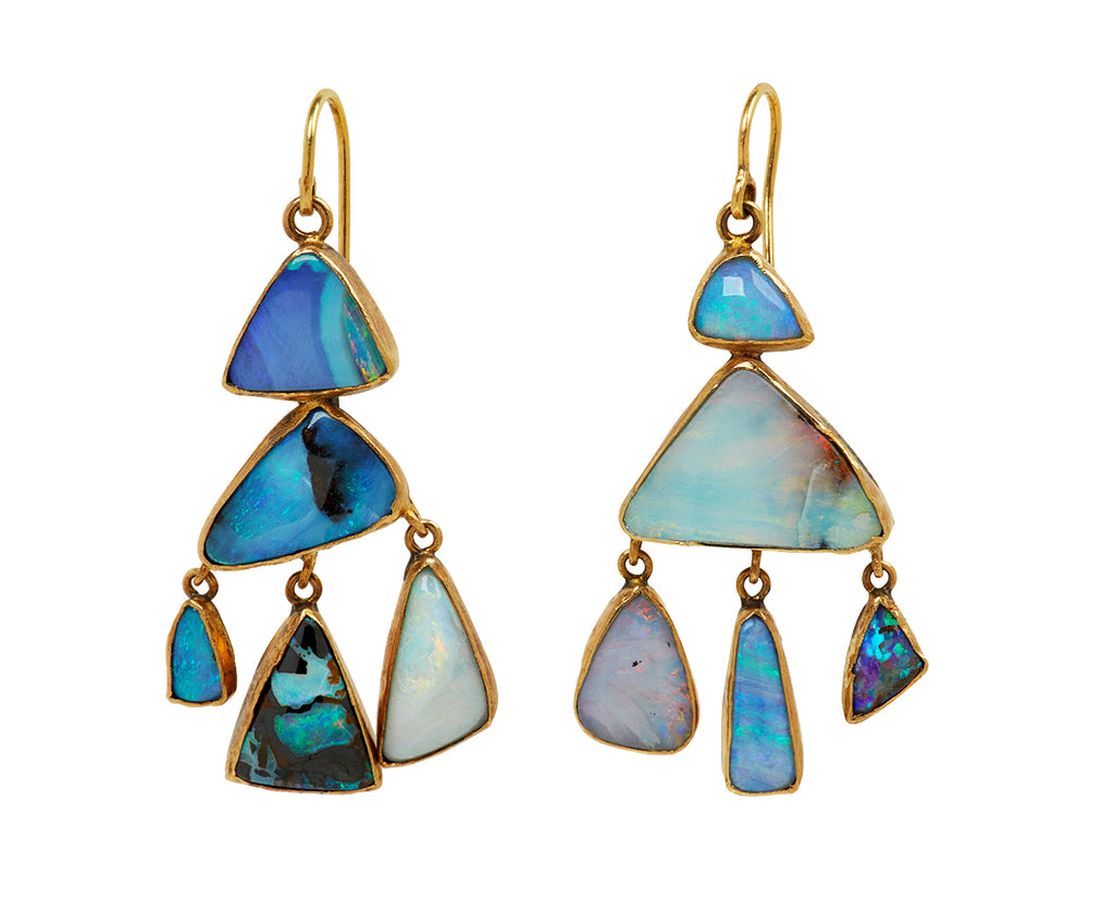 Triangular Pretty Opal Chandelier Earrings - TWISTonline 