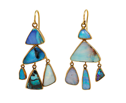 Triangular Pretty Opal Chandelier Earrings - TWISTonline 