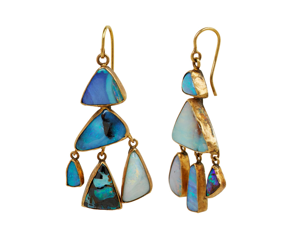 Triangular Pretty Opal Chandelier Earrings - TWISTonline 