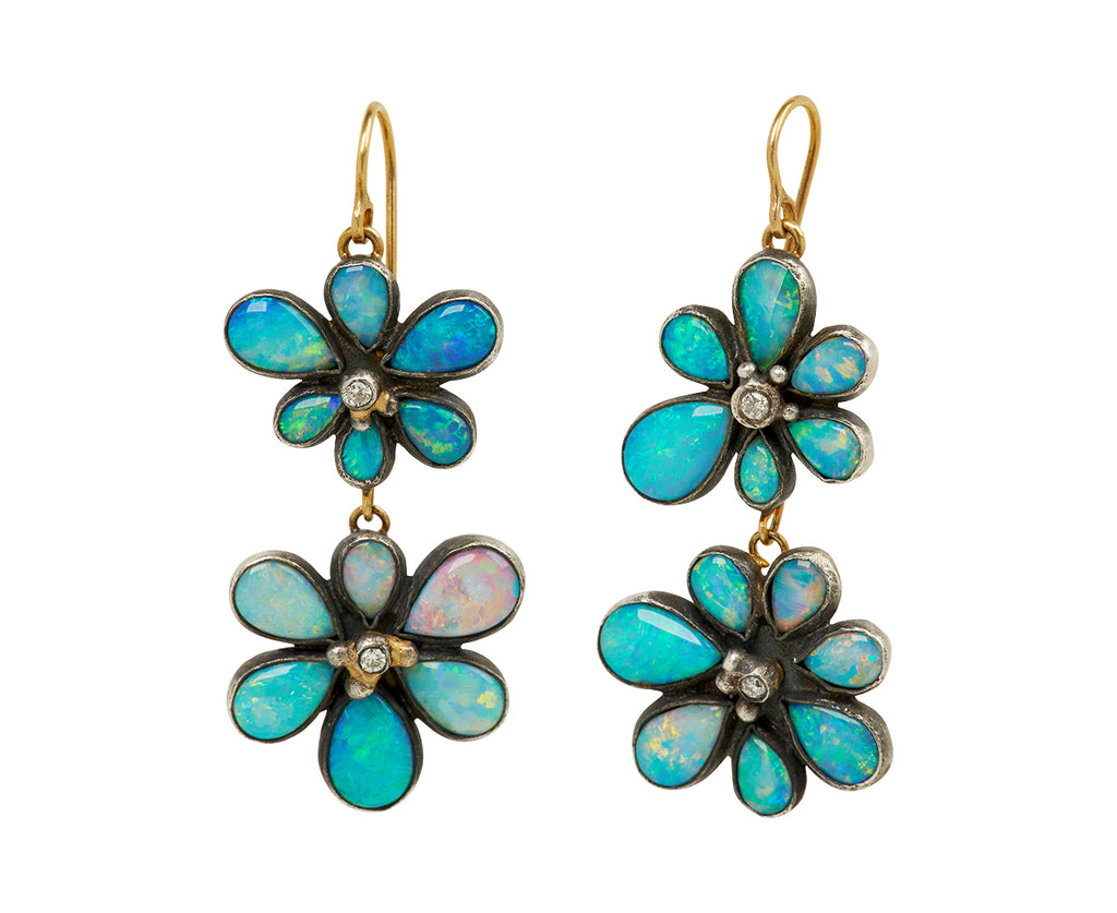 Opal Double Drop Wildflower Earrings - TWISTonline 