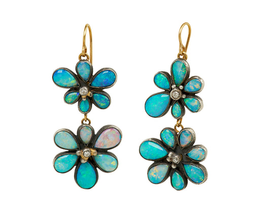 Opal Double Drop Wildflower Earrings - TWISTonline 