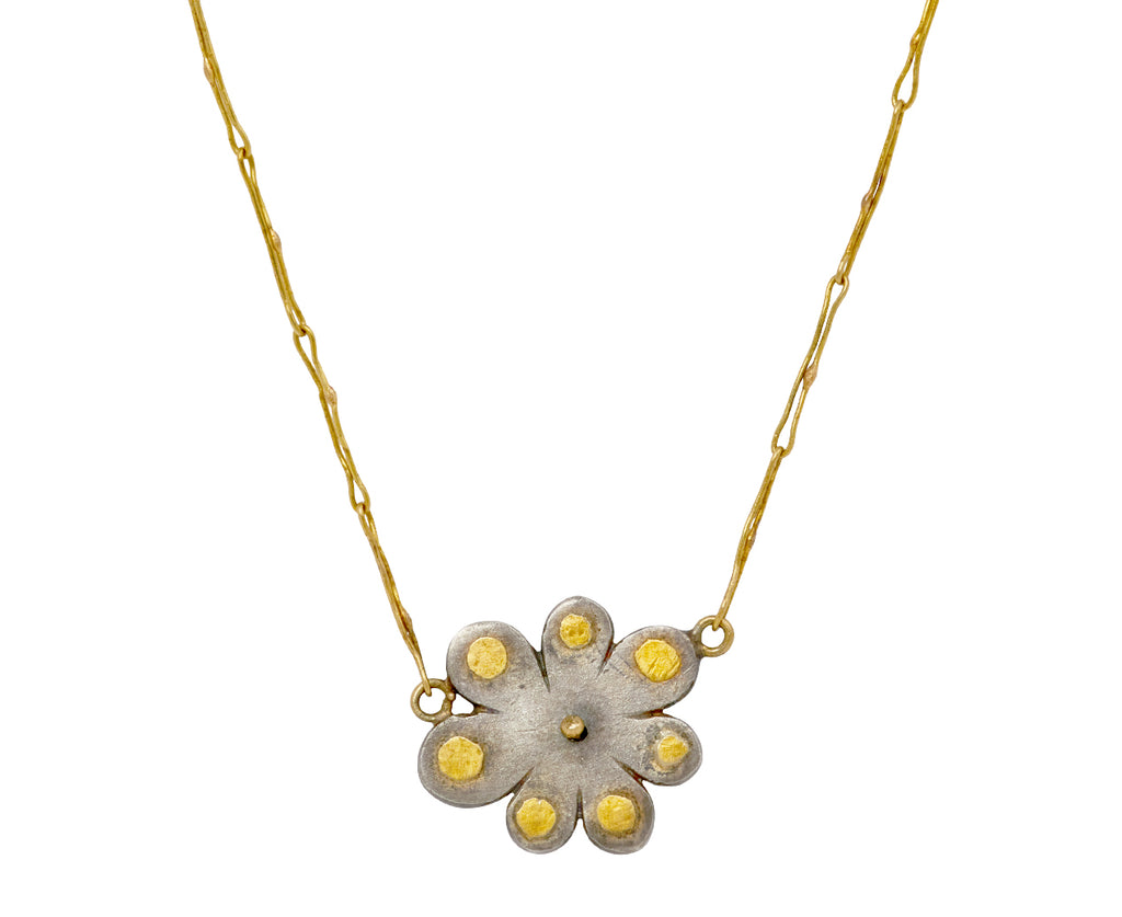 Opal Wildflower Pendant Necklace