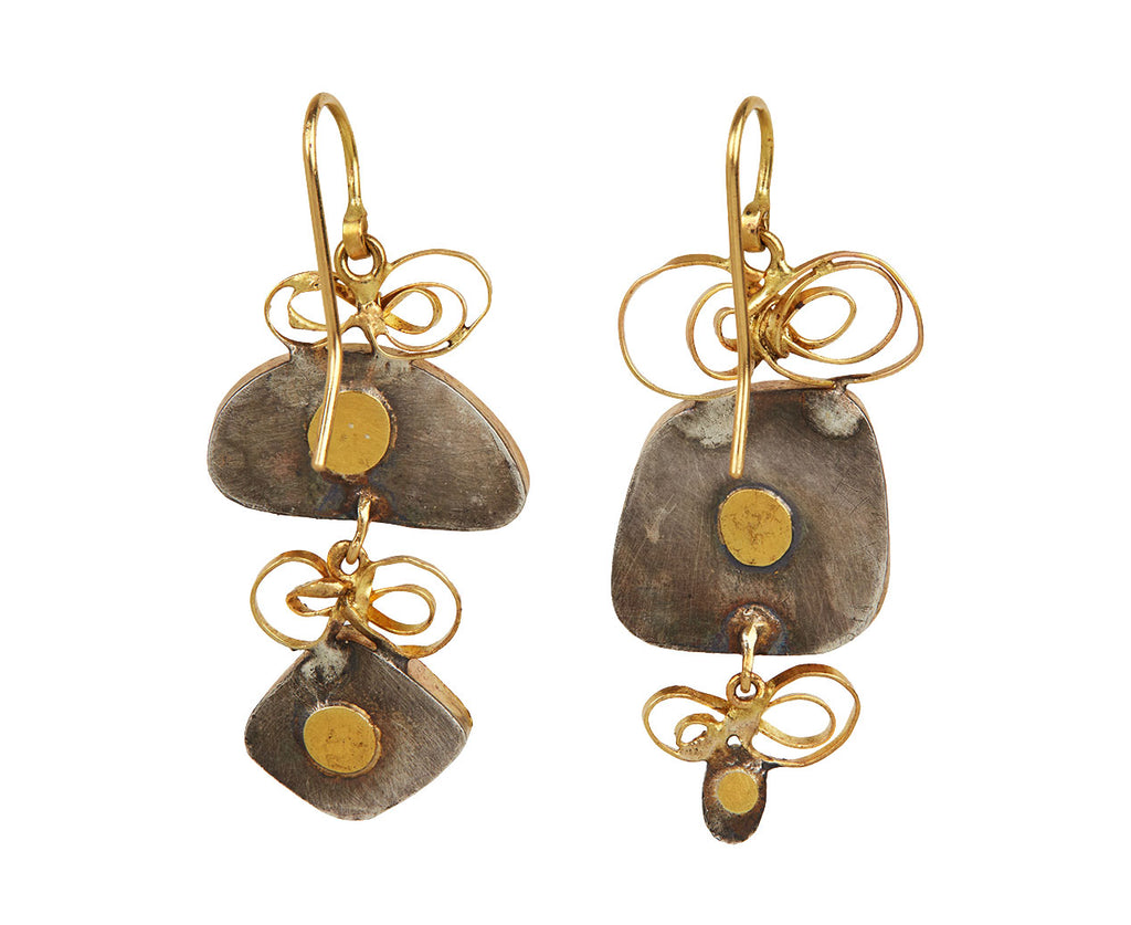 Sparkly Opal Double Drop Bow Earrings