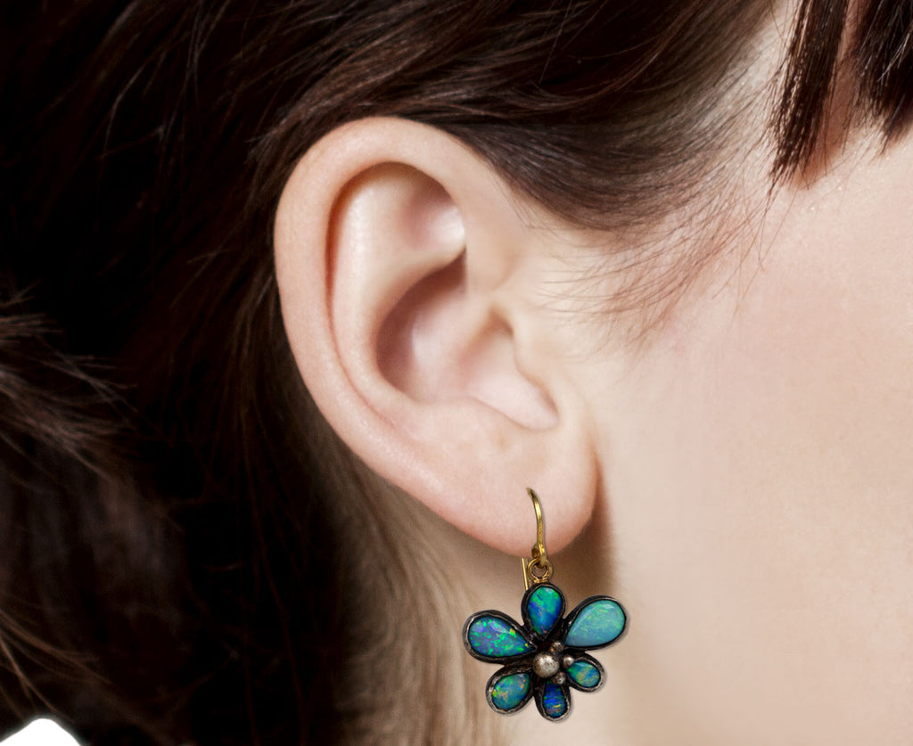 Opal Wildflower Earrings