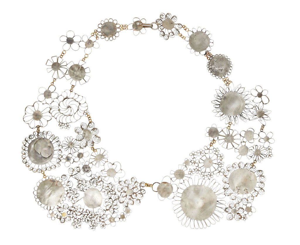 Big Flowery Peter Pan Collar Necklace