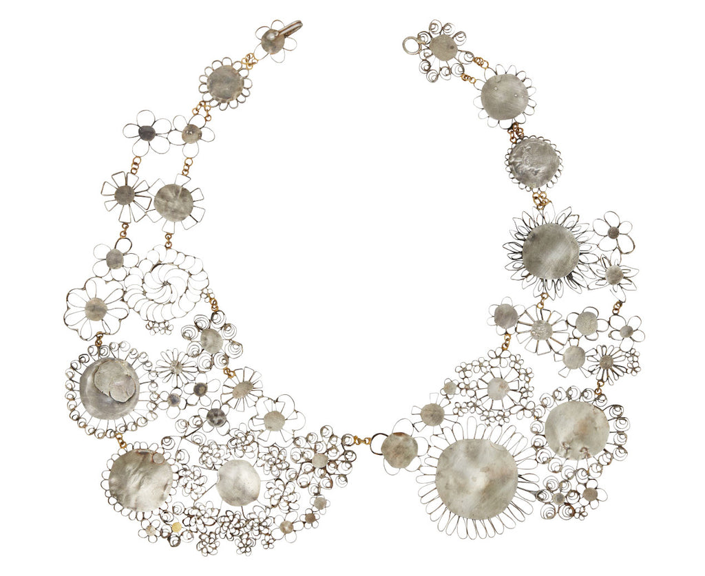 Big Flowery Peter Pan Collar Necklace