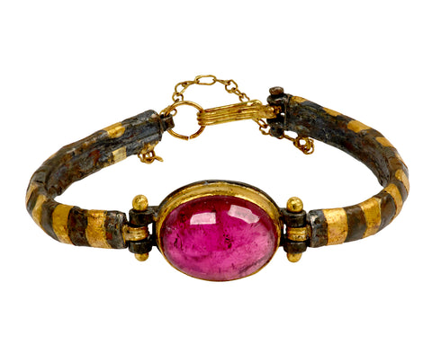 Judy Geib Striped Pink Tourmaline Bracelet
