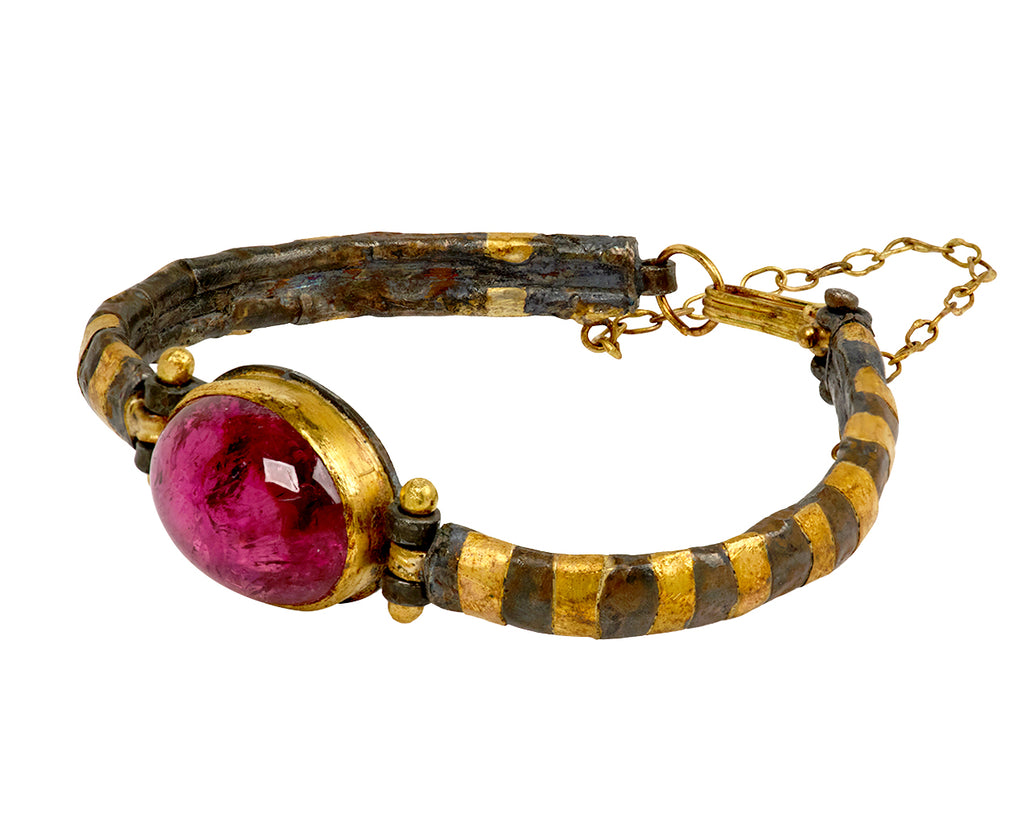Judy Geib Striped Pink Tourmaline Bracelet - side