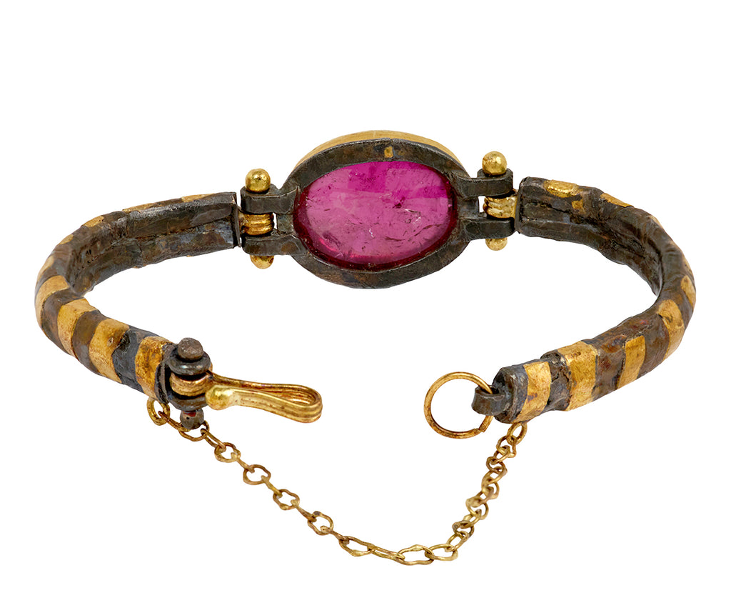 Judy Geib Striped Pink Tourmaline Bracelet - closure