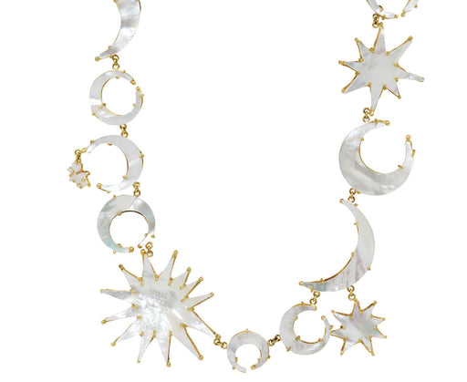 Mother-of-Pearl Sun and Moon Necklace