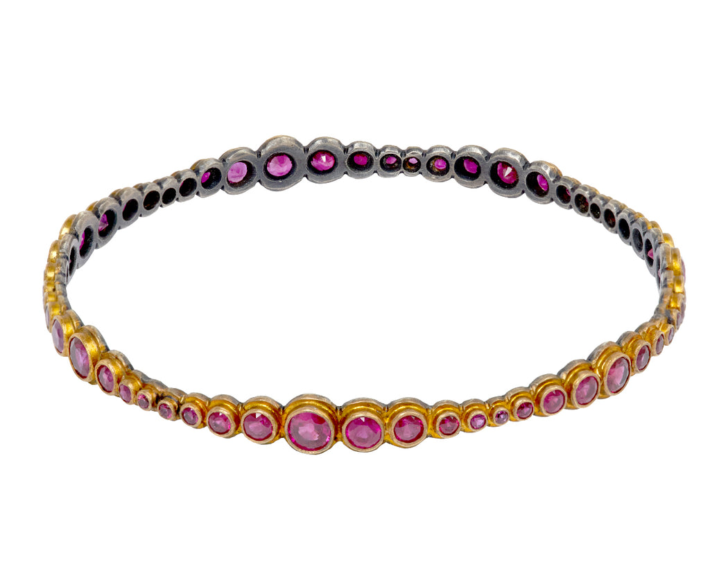 Ruby Swoosh Bangle Bracelet