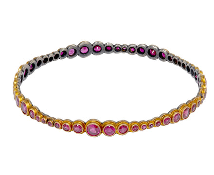 Ruby Swoosh Bangle Bracelet