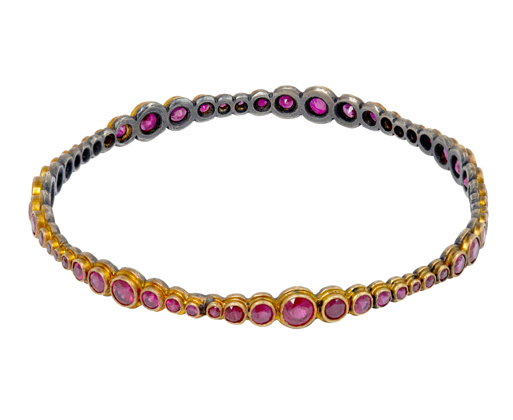 Ruby Swoosh Bangle Bracelet