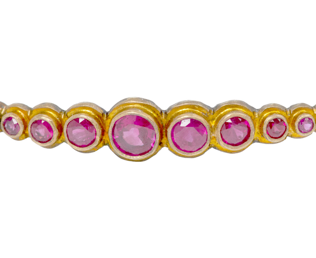 Ruby Swoosh Bangle Bracelet