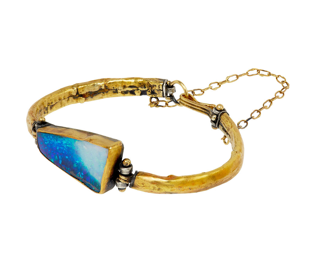 Lovely Trapezoidal Flashy Opal Bracelet