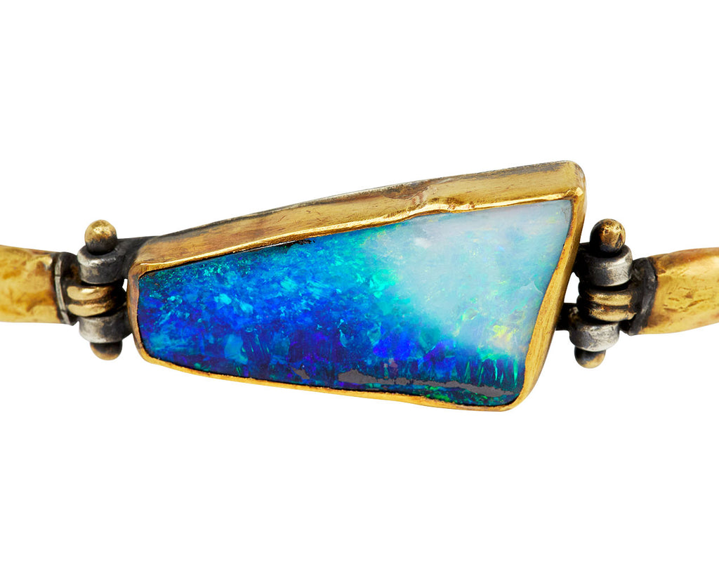 Lovely Trapezoidal Flashy Opal Bracelet