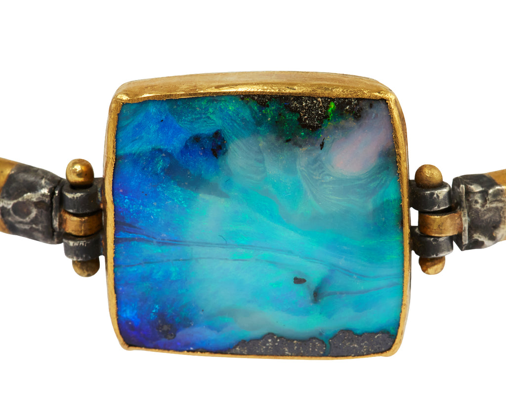 Flashy Squaring Boulder Opal Bracelet - TWISTonline 