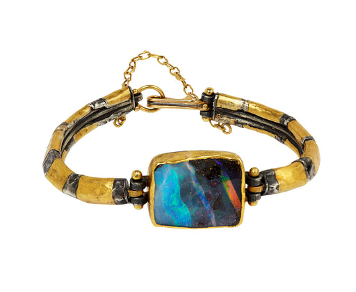 Vibrant Square Boulder Opal Bracelet