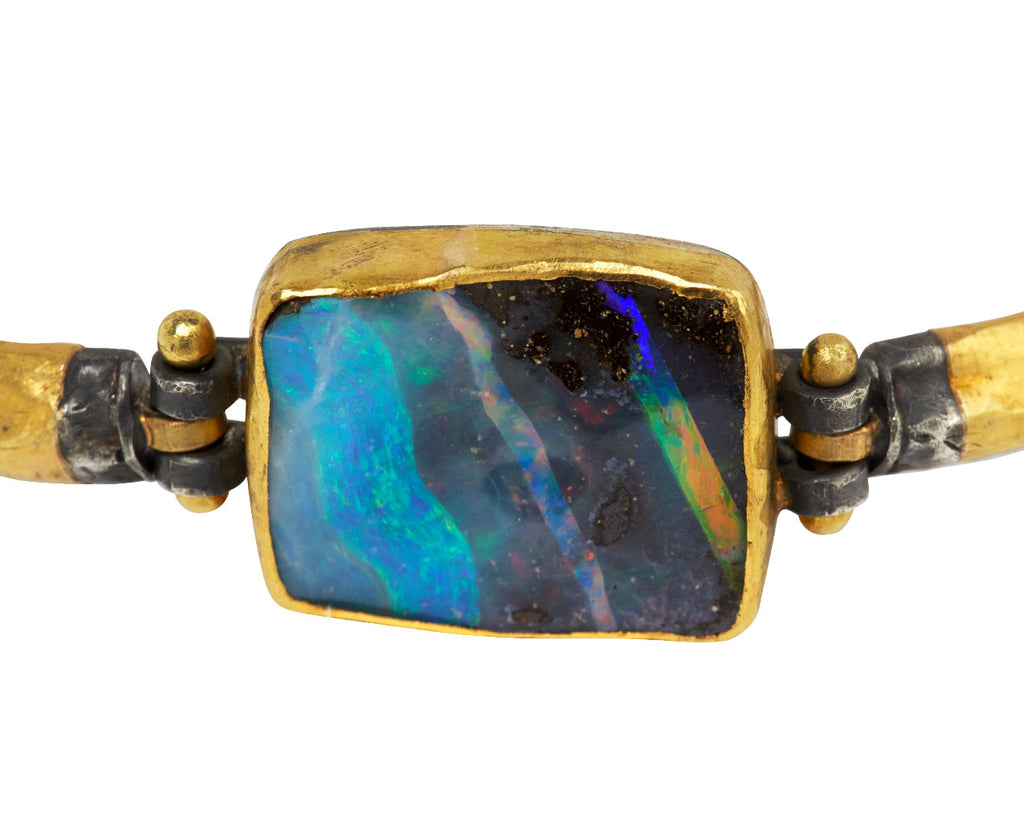 Vibrant Square Boulder Opal Bracelet