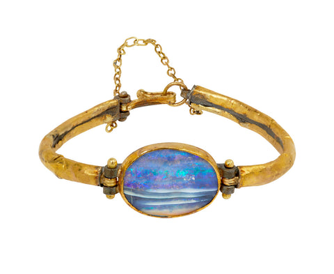 Lovely Striped Boulder Opal Bracelet
