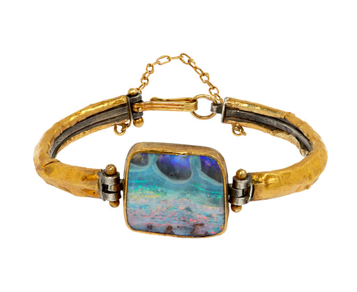 Squarish Pretty Boulder Opal Bracelet - TWISTonline 