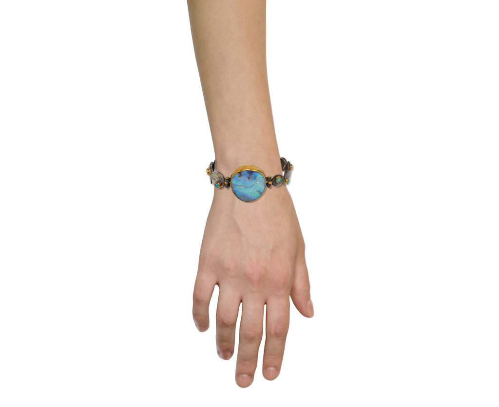 Flashy Australian and Silver Squash Bracelet